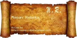 Masan Rebeka névjegykártya